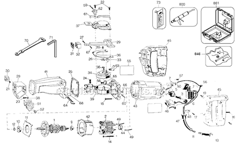Part Location Diagram of 099056-06 DeWALT Wrench